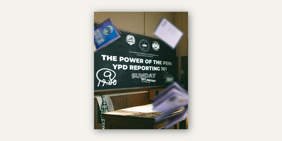 The Power of the Pen poster design slide 1