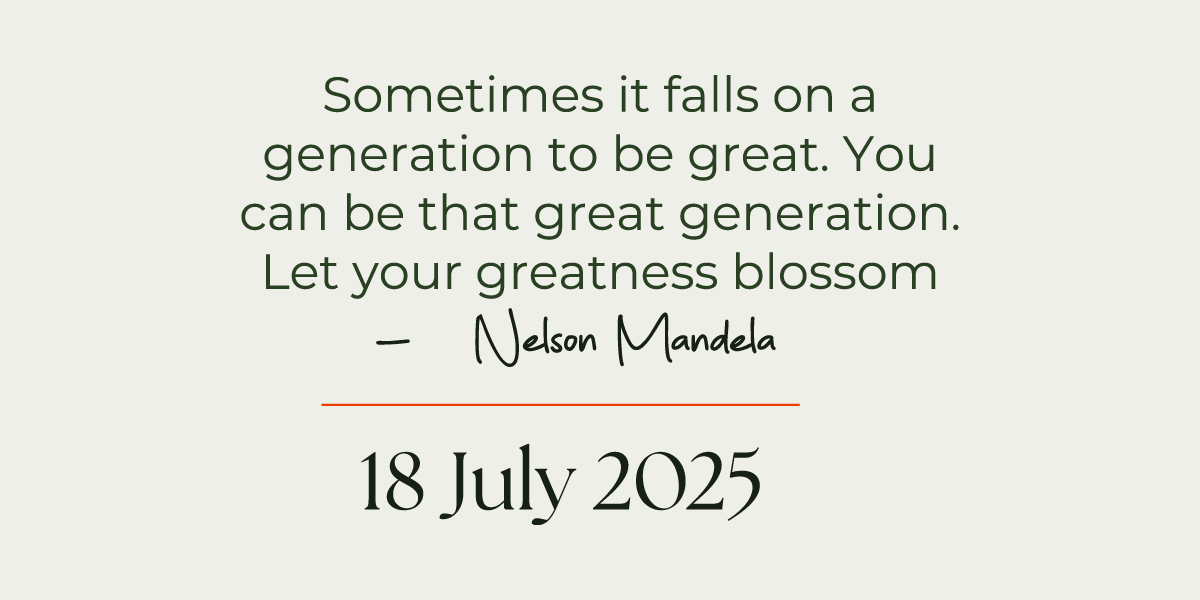 Quote-led Nelson Mandela Day graphic